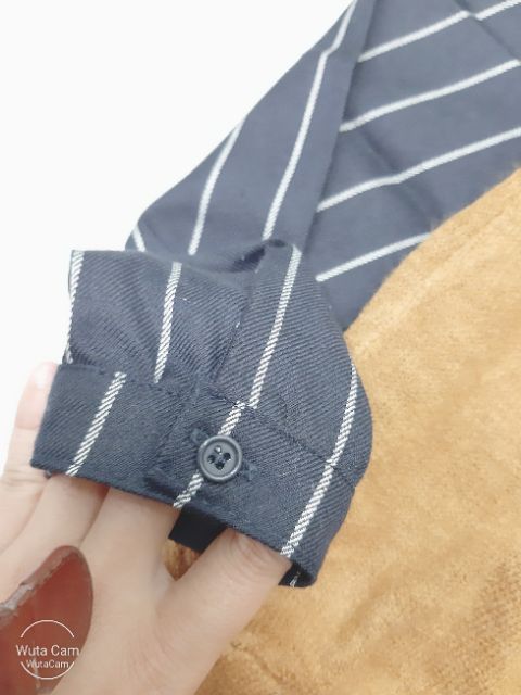 Áo thun len phối tay sơ mi xuất nhật