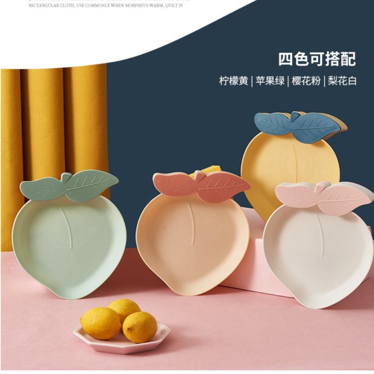 Khay nhựa hình đào để đồ ăn dặm cho bé