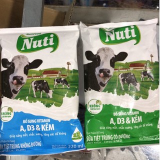 Sữa Tiệt Trùng Nuti Food Túi 220ml