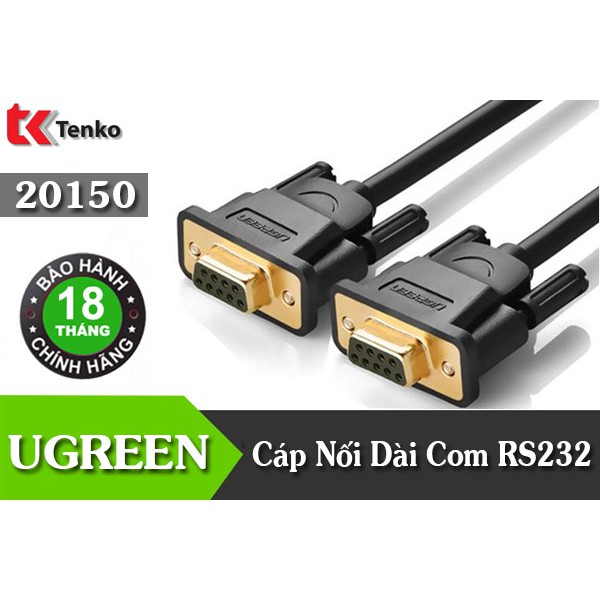 [Mã 2404EL10K giảm 10K đơn 20K] Cáp Nối Cổng Com RS232 (9F/9F) Ugreen 20149