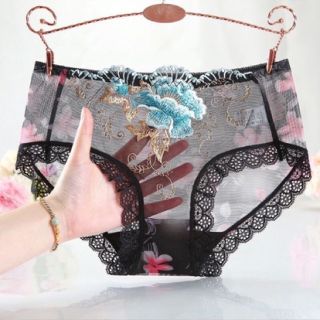 Combo 10 quần lót ren lưới 3D thêu hoa tàng hình