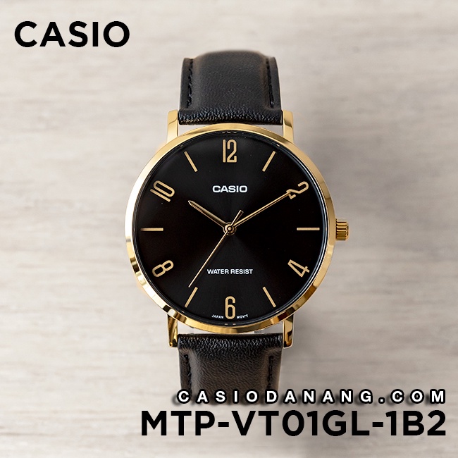 Đồng hồ nam dây da Casio Standard chính hãng Anh Khuê MTP-VT01GL-1B2UDF (40mm)