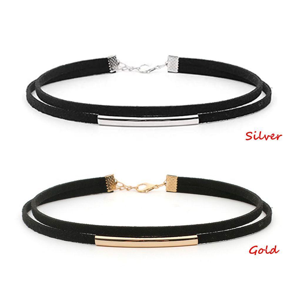 Dây Chuyền Choker Màu Đen Phong Cách Harajuku Thời Trang Cho Nam Và Nữ