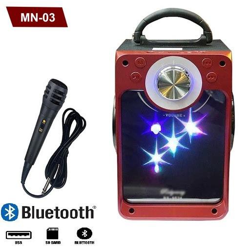 Loa Bluetooth MN-03- TẶNG KÈM MIC MINI CÓ DÂY