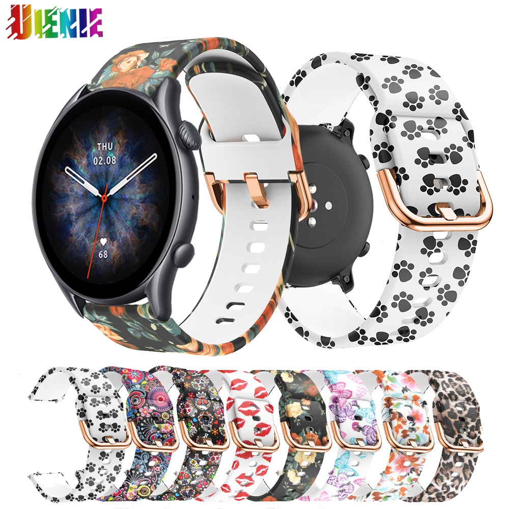 Dây Đeo 20 22mm Nhiều Màu Sắc Cho Đồng Hồ Thông Minh HuaMi Amazfit GTR 3 Pro Samsung Galaxy Watch Active 2 Gear S2 S3