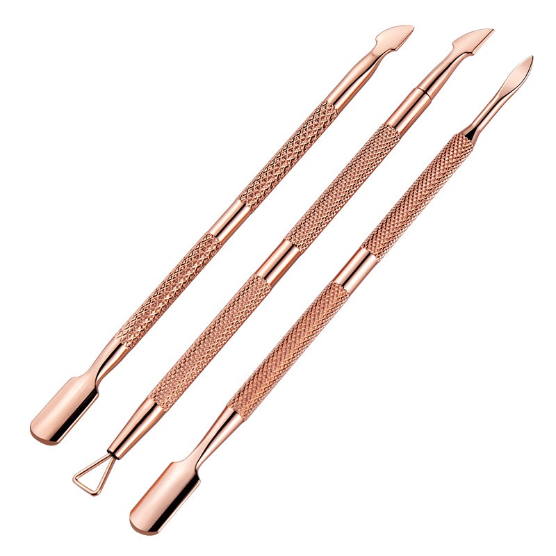 Dụng cụ loại bỏ da chết UR SUGAR làm móng tay chân hai đầu bằng thép không gỉ nhiều màu