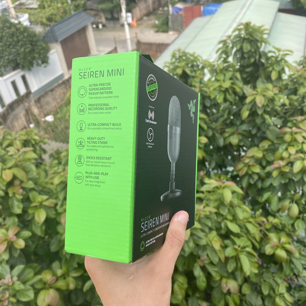 Micro thu âm Razer Seiren Mini Cho PC Laptop ghi âm điện thoại - Hàng chính hãng Razer Bảo hành 12 tháng
