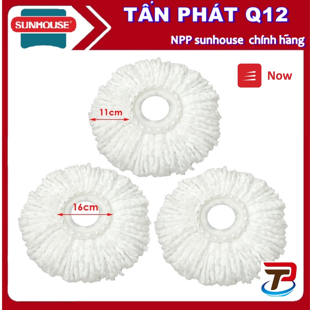 Bông lau nhà Microfiber xoay 360 độ Sunhouse KS-CO350M