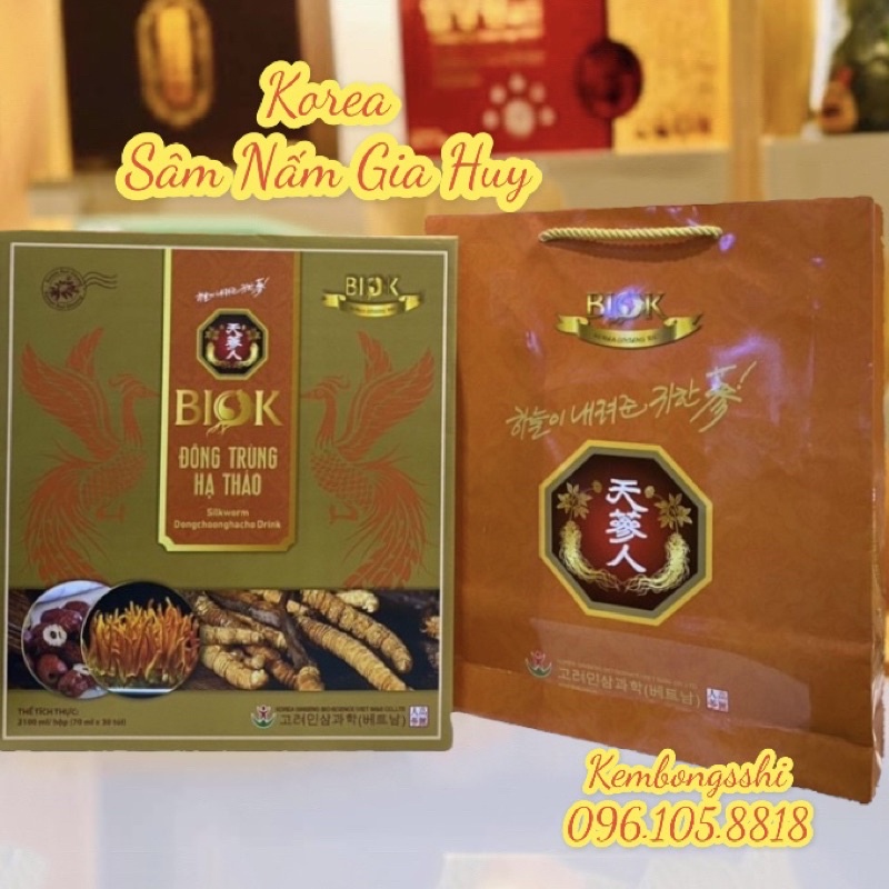 [HÀNG MỚI] Nước Uống Đông Trùng Hạ Thảo BIOK, bổ sung năng lượng.Thực phẩm tăng sức đề kháng.