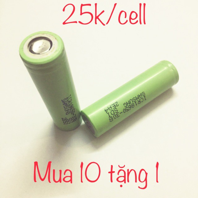 Pin 18650 Samsung 2500mah giảm nhẹ