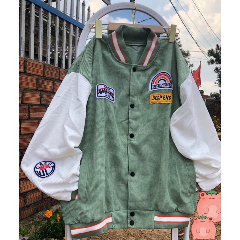 Khoác bomber nhung tăm (Ảnh shop tự chụp) | BigBuy360 - bigbuy360.vn