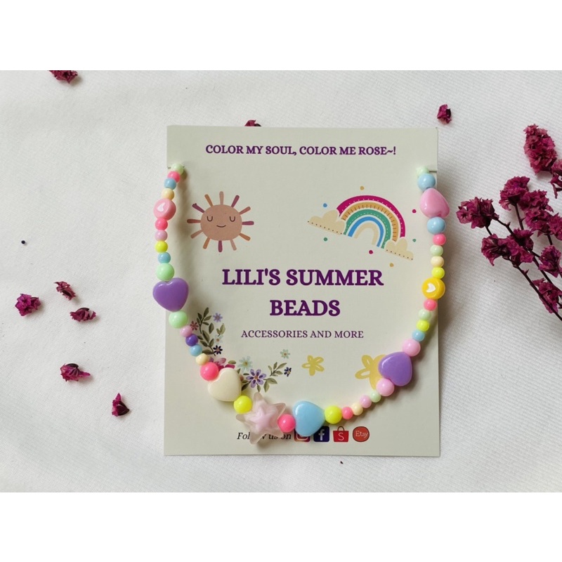 Vòng cổ handmade LILI COLORFULLY LITTLE STAR NECKLACE - LILI'S SUMMER BEADS