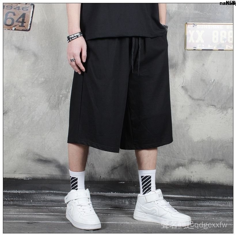 Quần Thụng Ngắn Dáng Rộng Phong Cách Hip Hop Đường Phố Size Lớn Có Size Lớn Dành Cho Nam