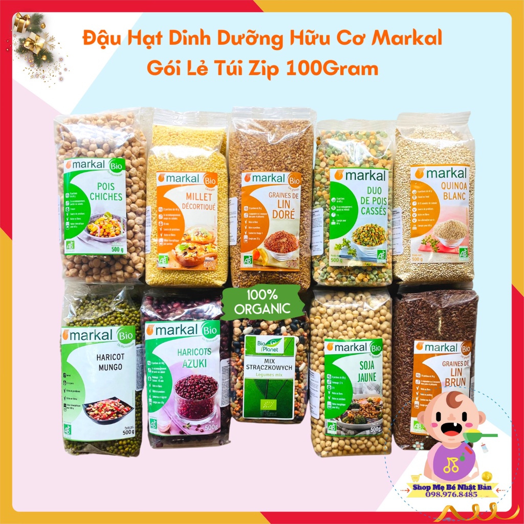 Đậu Hạt Dinh Dưỡng Hữu Cơ Markal | Đậu Hạt Organic Cho Bé (Gói Lẻ 100Gram)