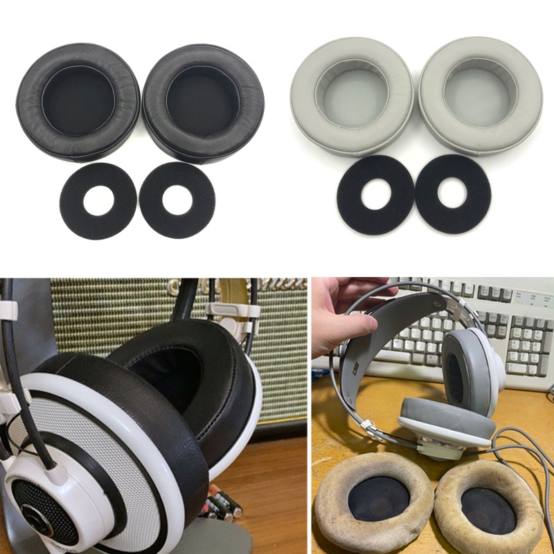 Đệm Tai Nghe Tròn Bằng Da Cừu Đàn Hồi Cho K701 K702 Q701