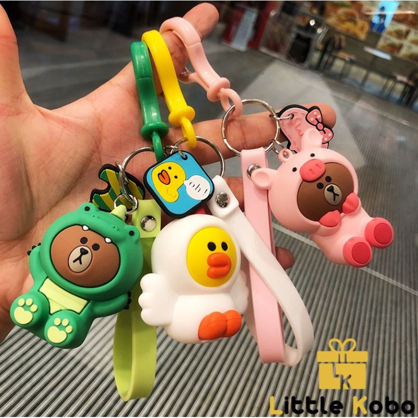 Móc Khóa Line Friends Móc Khóa Gấu Line Móc Khóa Dễ Thương A16