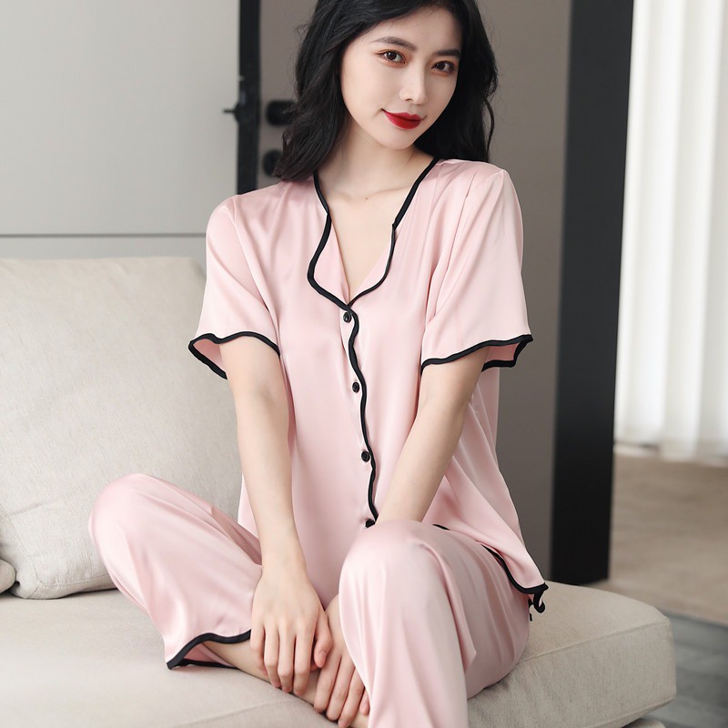 [Big Sale] 🌱Bộ Đồ Mặc Nhà ☘️Đồ Ngủ Pijama Lụa Cao Cấp Siêu Mát Mềm Mịn - ELSA