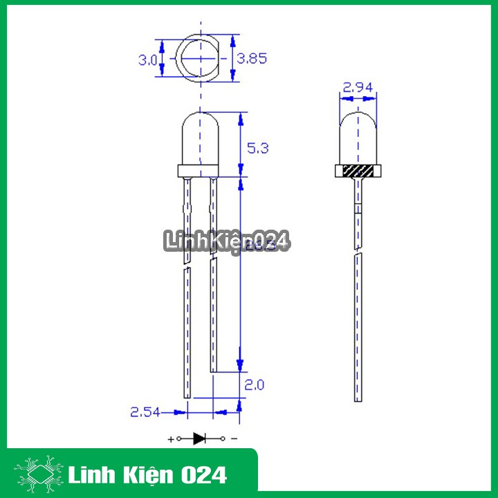 Bộ 20 Led Phát Hồng Ngoại Ø3mm ( Trắng )