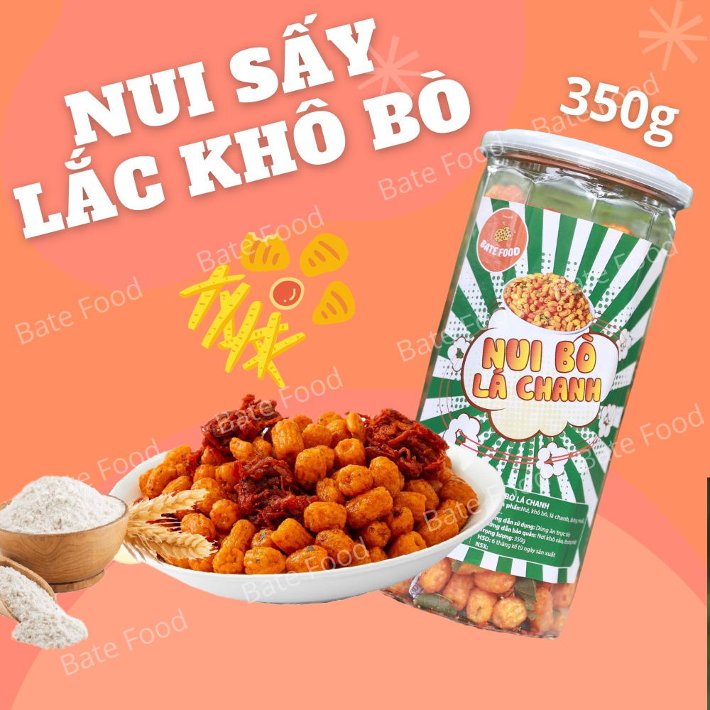 Nui Sấy Khô Bò Lá Chanh 350g Siêu Ngon I Ăn Vặt BateFood