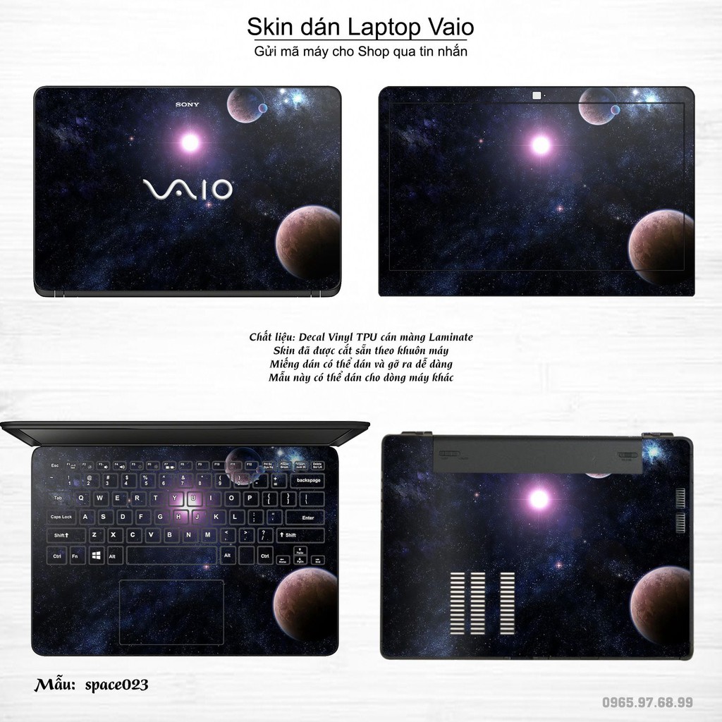 Skin dán Laptop Sony Vaio in hình không gian nhiều mẫu 4 (inbox mã máy cho Shop)