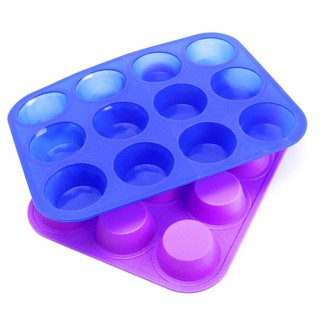 Khuôn Làm Bánh Cupcake Silicon 12 ô Uncle Bills KC0015