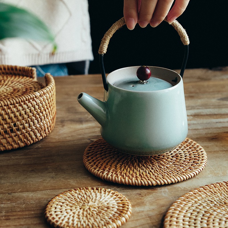 Lót ly mây sứ tròn và vuông sang trọng