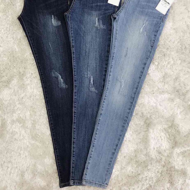 jeans dài xước fom skinny size  26-27-28-29