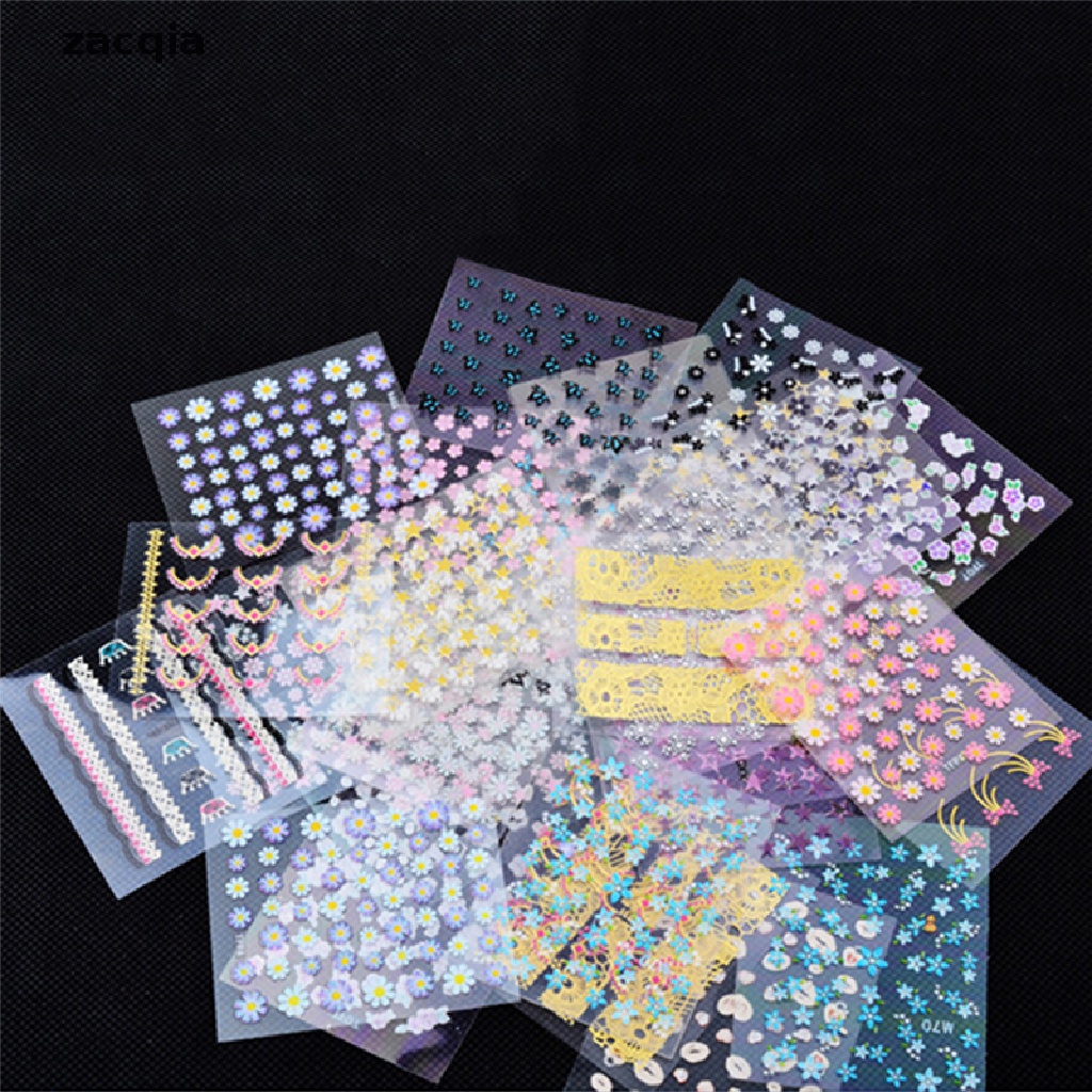 Miếng Dán Trang Trí Móng Tay Họa Tiết Hoa 3D Độc Đáo