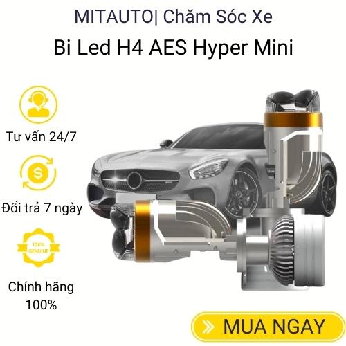 Led bi cầu h4 mini sử dụng bóng đèn pha ô tô với công nghệ led siêu sáng kiểu đèn led mắt ếch AES mới nhất