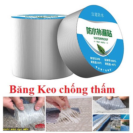 Băng keo chống thấm NHẬT BẢN siêu dính dán trên mọi bề mặt bê tông tôn nhựa đá gạch...LOẠT TỐT NHẤT khổ 5x10