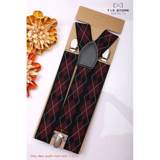 Đai đeo quần nam chữ y 3.5cm, dây yếm quần nam, suspenders