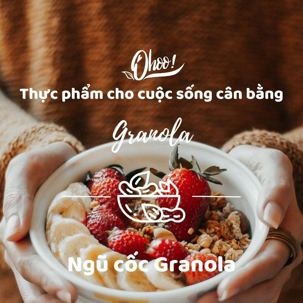 [Combo 3] Ngũ Cốc Granola Vị Mật Ong - Matcha - Chocolate, Nhiều Macca 20% Yến Mạch, Đồ Ăn Vặt, Hỗ Trợ Ăn Kiêng
