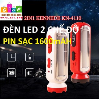Đèn pin sạc led xách tay đa năng 2in1 loại to