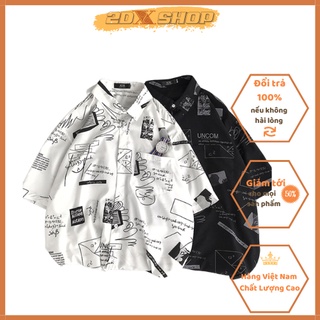 Áo Sơ Mi In Hình Chữ Ký Hot Trend
