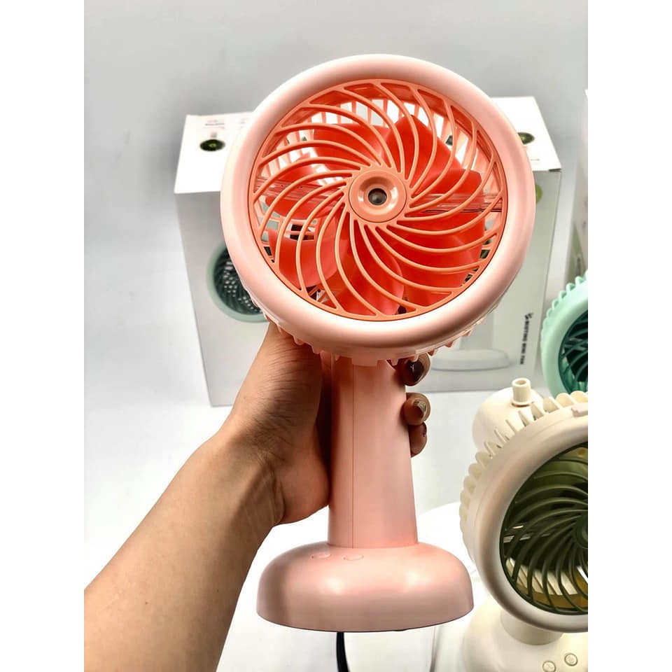 Quạt Hơi Nước cầm tay Mini Phun Sương Tích Sạc Điện Có Kẹp Để Bàn Tiện Lợi Như Máy Lạnh Điều Hòa Mini Di Động | BigBuy360 - bigbuy360.vn
