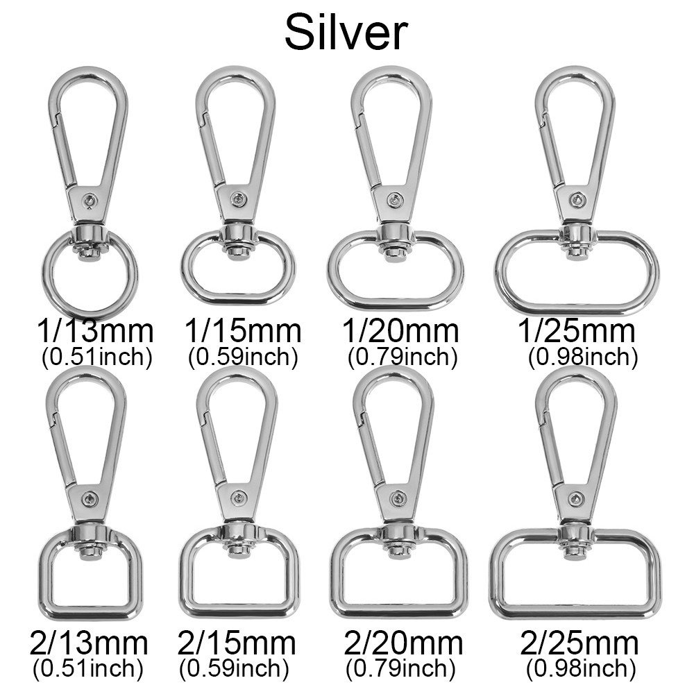 FUTURE 5pcs Metal Lobster Clasp Jewelry Making Collar Carabiner Snap Bags Strap Buckles Hardware DIY KeyChain Bag Part Accessories Split Ring Hook/Multicolor