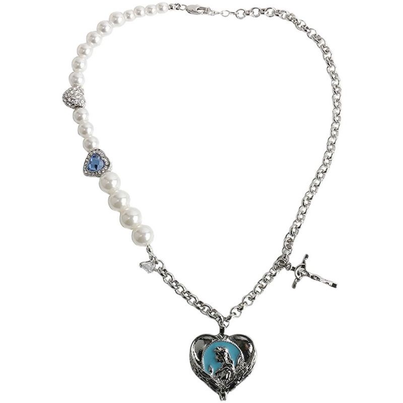 vòng cổ Đính Ngọc Trai Mặt Thánh Giá
