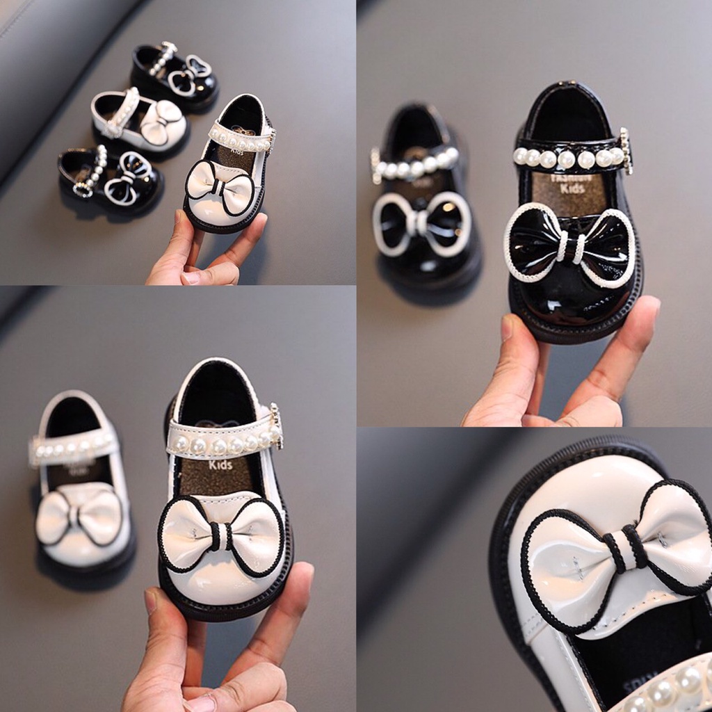 Giày Búp bê cho bé gái nơ quai đính đa siêu xinh size 16-20
