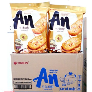 thùng 10 gói bánh gạo an vị cá nhật