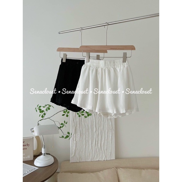 Quần short xếp li 2 lớp chất mát (Ảnh thật)