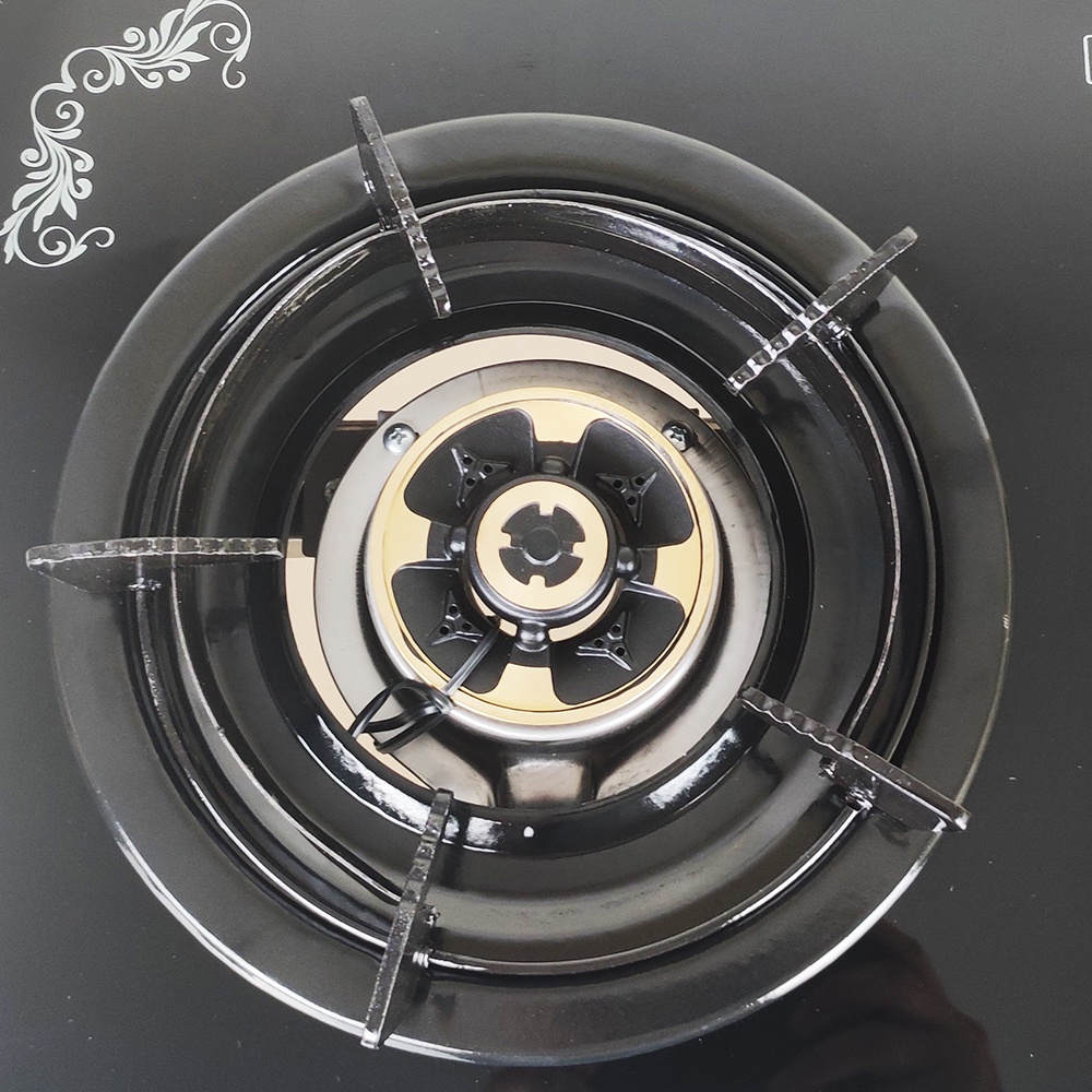 [Chính hãng] Bếp gas đôi mặt kính Raiden RDB-2240 đầu đốt đồng, điếu inox 304, kiềng men có chắn gió