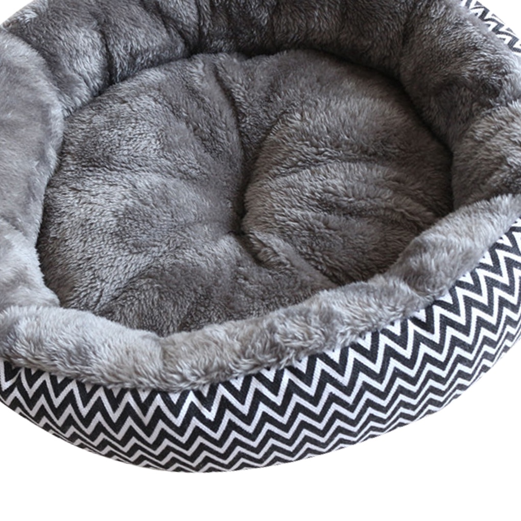 Nệm lót ghế sofa hình tròn bằng vải bông mềm mại cho thú cưng vào mùa đông