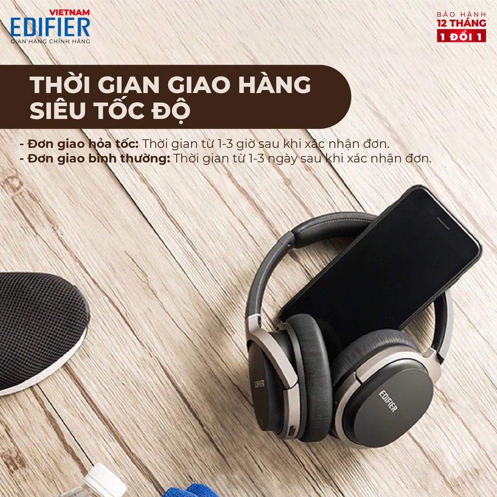 Tai nghe Bluetooth EDIFIER W830BT Khử tiếng ồn Chạy 95 giờ liên tục  - Hàng chính hãng - Bảo hành 12 tháng 1 đổi 1