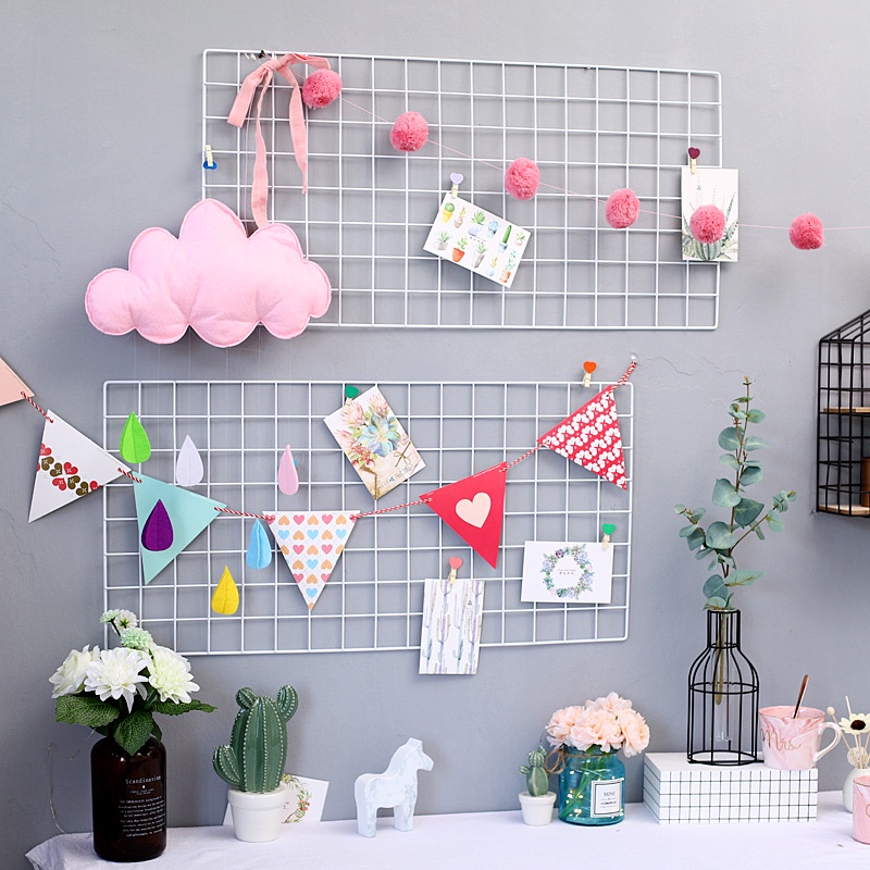 Khung Lưới Sắt Trang Trí Góc Học Tập, Phòng Ngủ, Quán Cà Phê, Decor Treo Tường Cực Đẹp