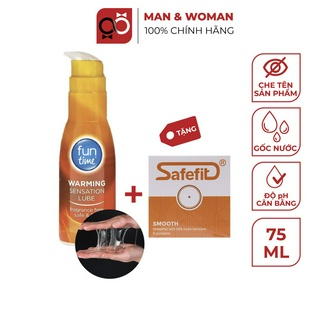 Hàng UK - Gel bôi trơn Chống Khô Hạn Siêu Cấp Ẩm Funtime Warming Sensation Lube 75ml GEL023