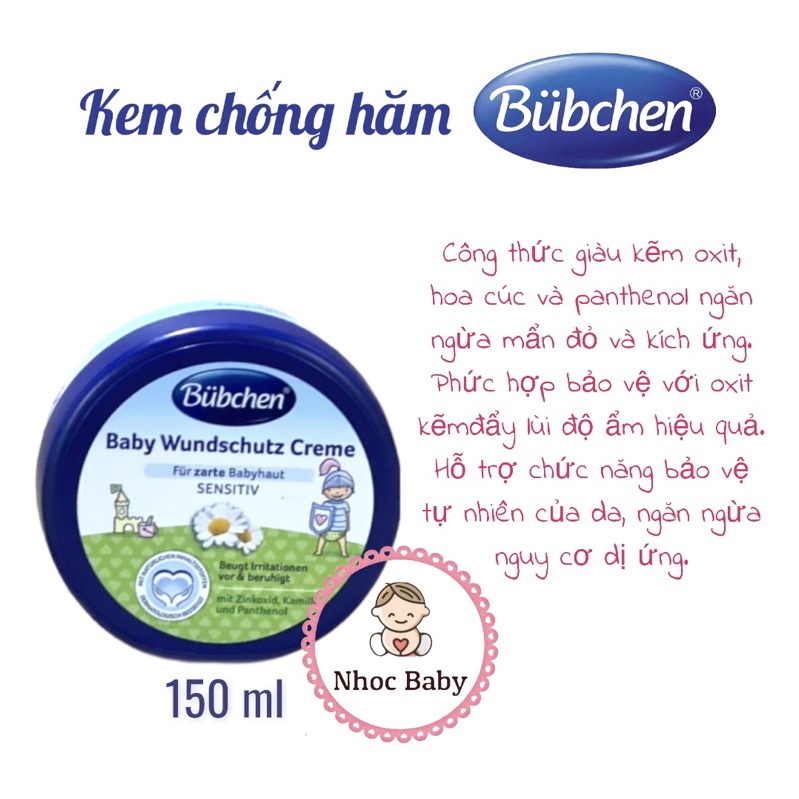 Bubchen | Kem chống hăm tã cho trẻ từ sơ sinh (Đức)