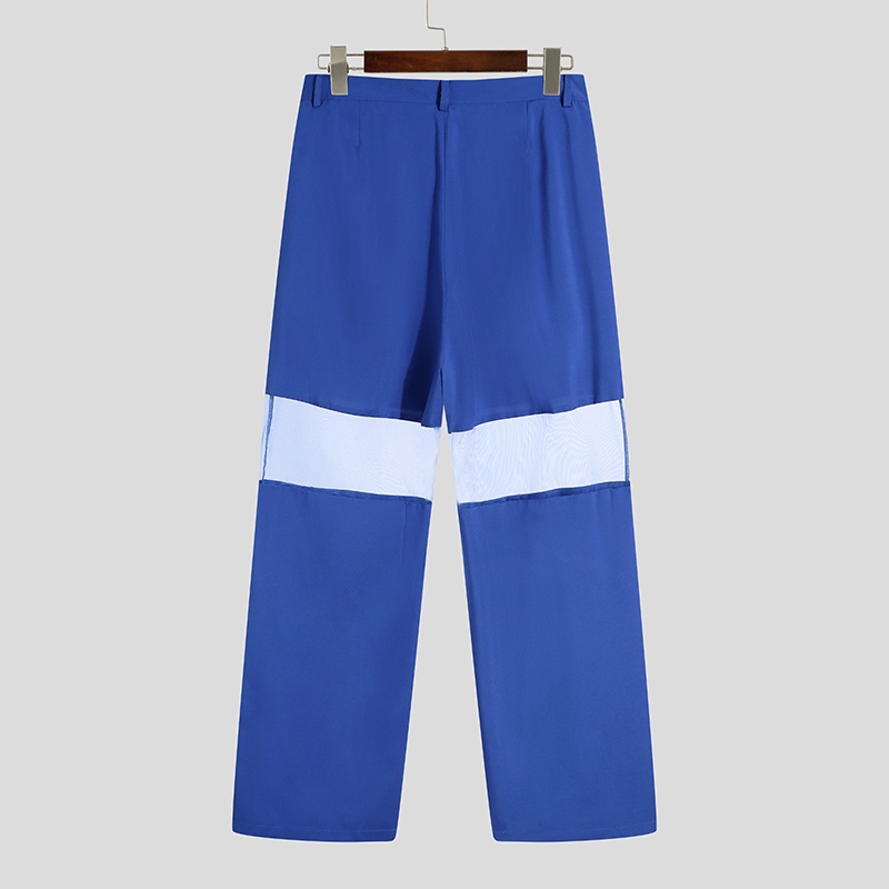 Quần Dài Dáng Rộng Phối Lưới Trong Suốt Cá Tính Cho Nam