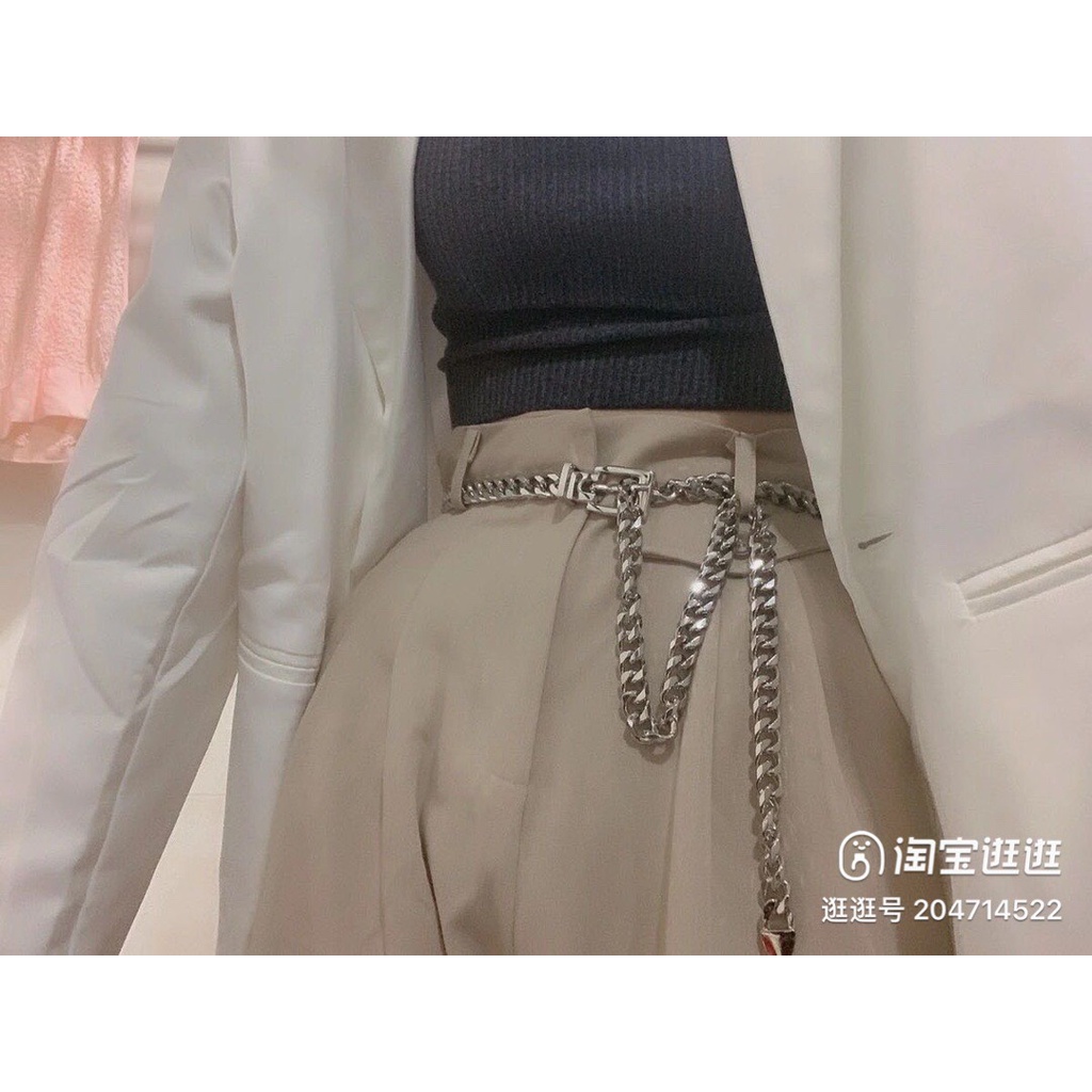 Thắt lưng DÂY XÍCH swag vàng sang chảnh thắt quần jean