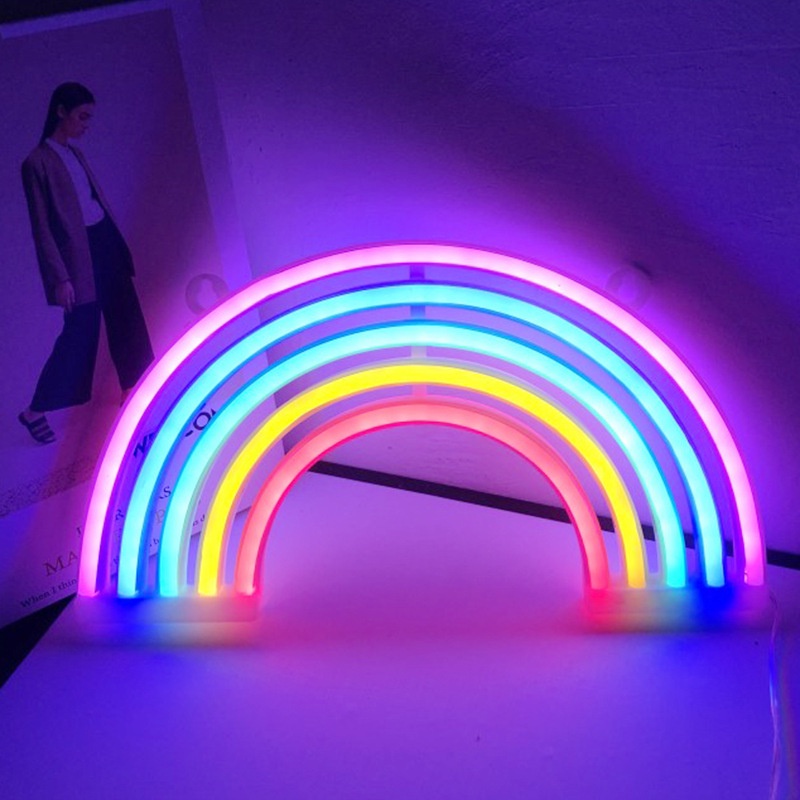 Đèn LED Neon Treo Tường 24 Giờ Hình Đám Mây Hành Tinh Màu Neon Chạy Bằng Pin Dùng Trang Trí Phòng Ngủ