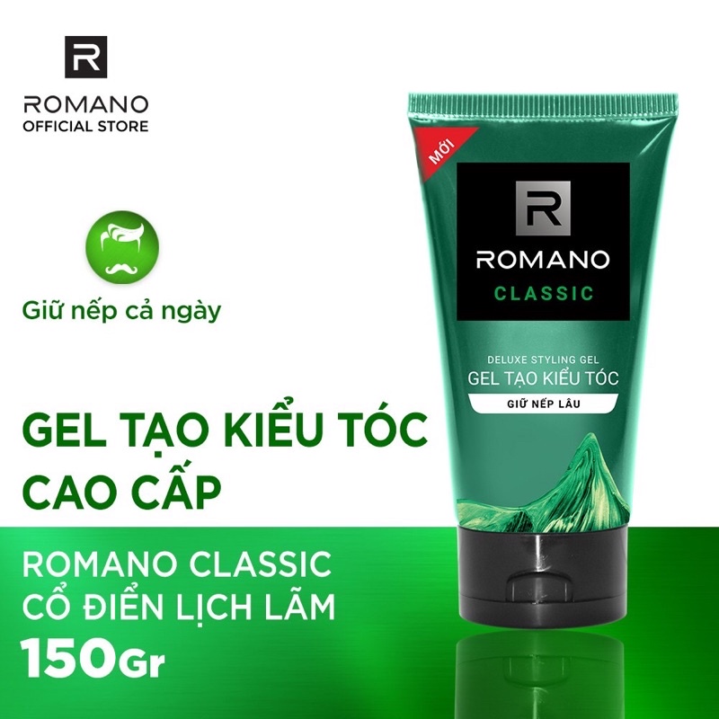 Gel Vuốt Tóc Romano Classic 150g